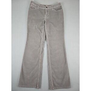 J. Jill Pants Womens Size 6 Petite Bootcut Gray Corduroy Stretch‎ Mid-Rise